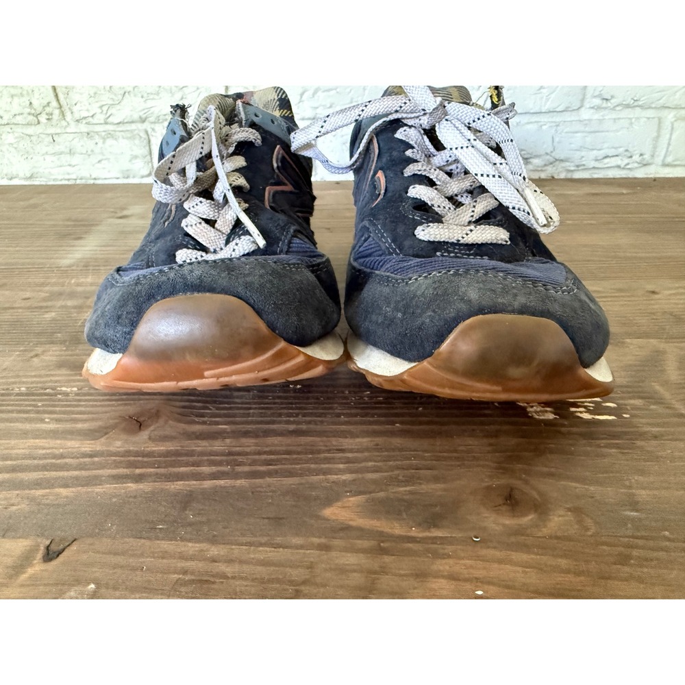 New Balance 574 HMK Dark Blue Plaid Suede Men's Limited Edition Sneakers Sz 9.5 - Picture 6 of 11